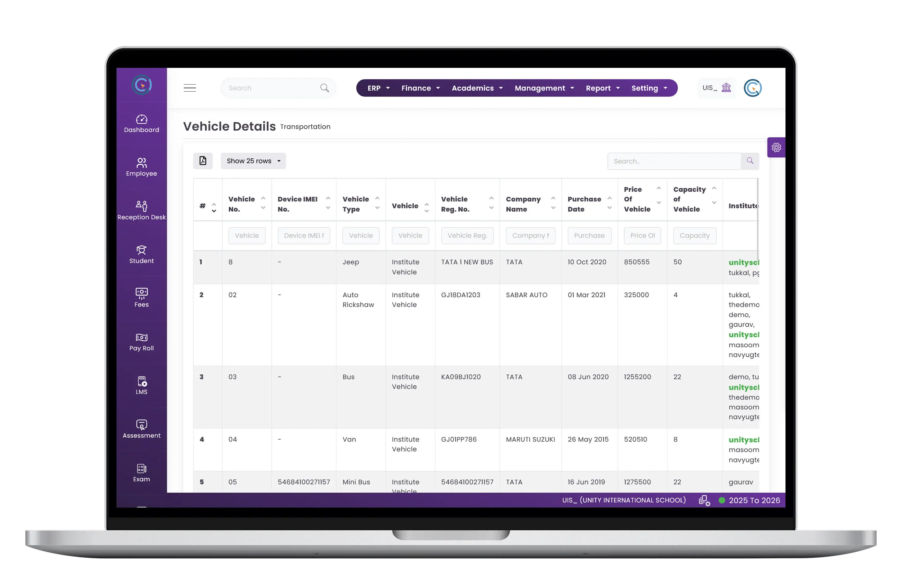 School Transportation Management System School Transportation Management System